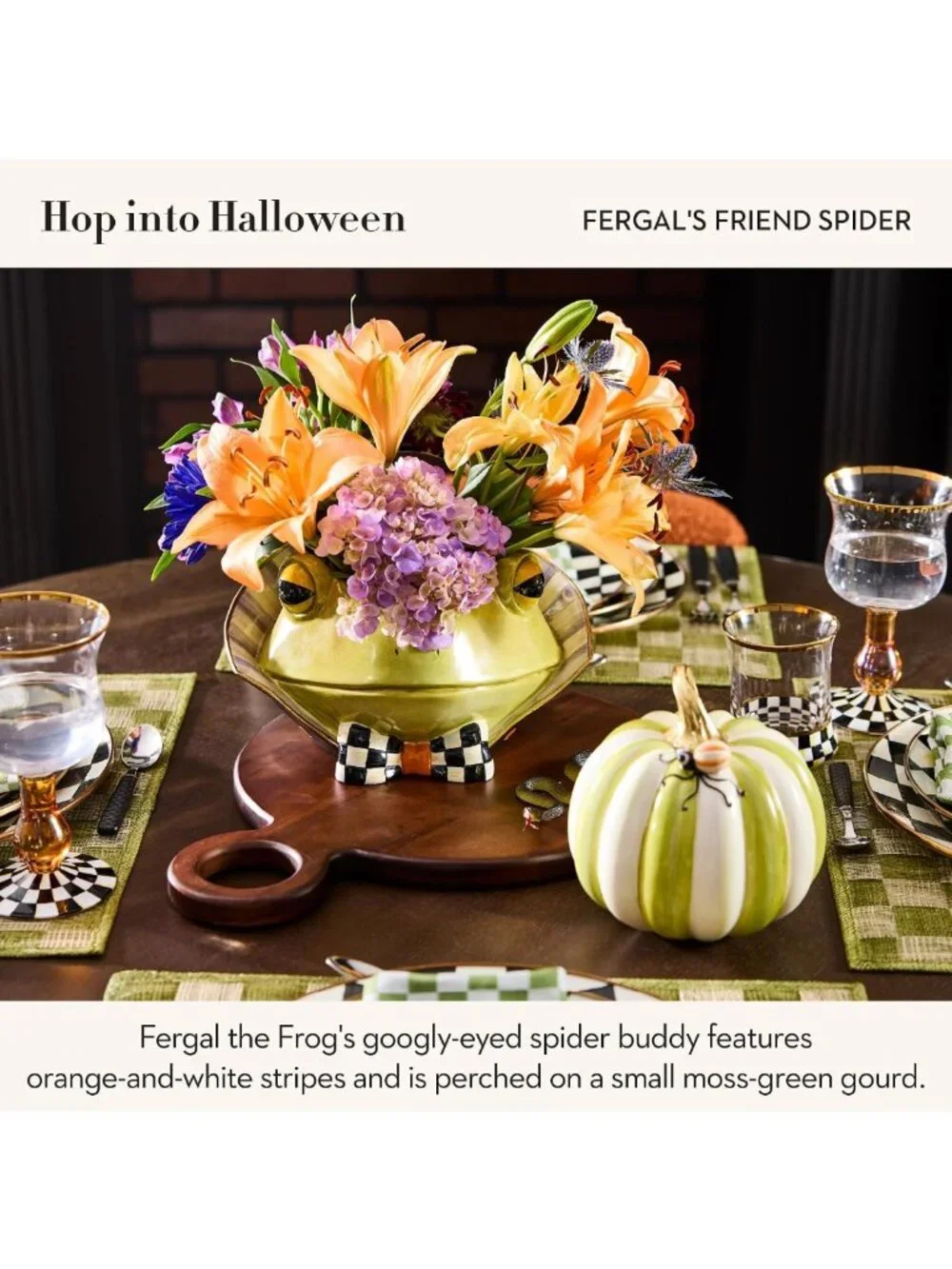 Small Resin Pumpkin with Spider Accent - Fall Decor, Halloween Home Accent